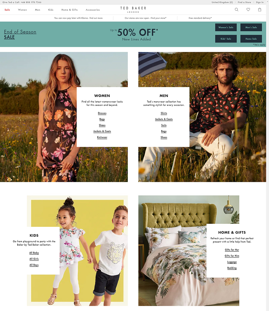 Ted Baker 英国时尚品牌服饰官网