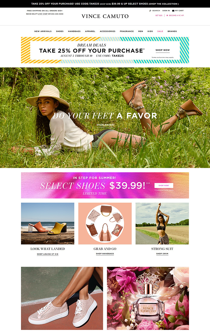 Vince Camuto 维纳斯·卡莫多时尚鞋履品牌网站