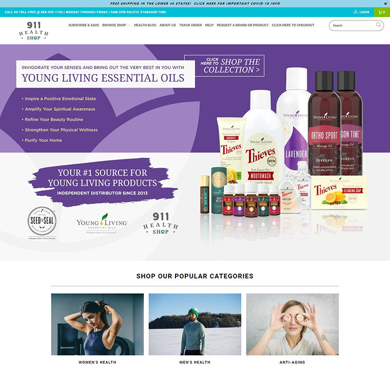 911HealthShop 美国医药保健产品零售网站