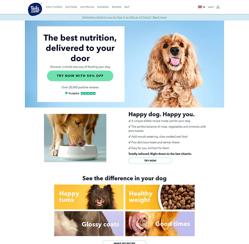 Tails.com 专业狗粮定制网站