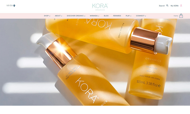 Kora Organics 天然有机护肤品牌网站