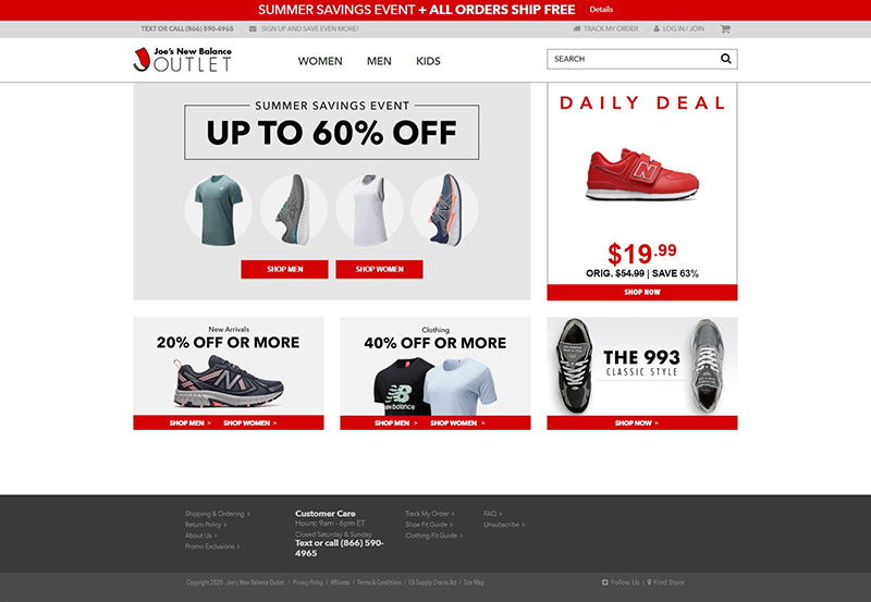 Joes New Balance Outlet 新百伦旗下折扣网店