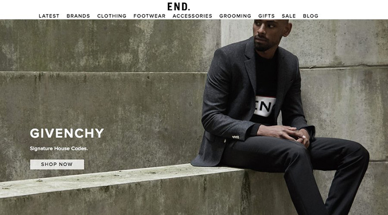 End Clothing  大牌、潮牌服饰鞋帽海淘网站