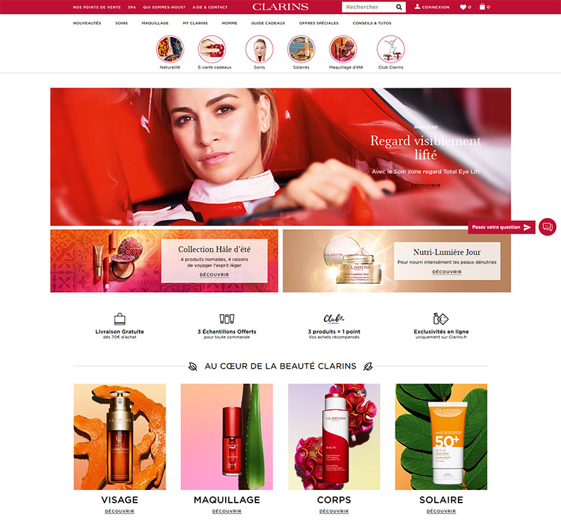 Clarins 法国功能性化妆品官网