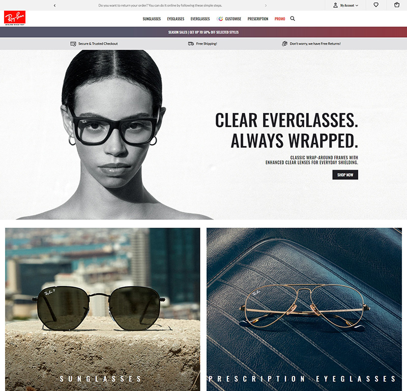 Ray-Ban 雷朋太阳镜英国官网