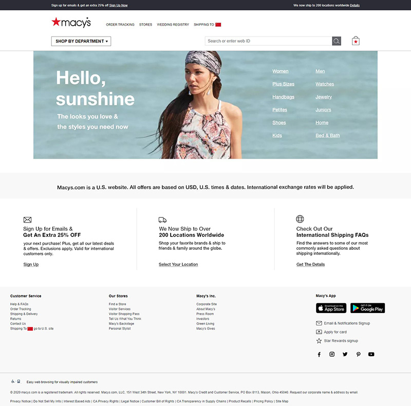 Macy's 美国梅西百货公司官网