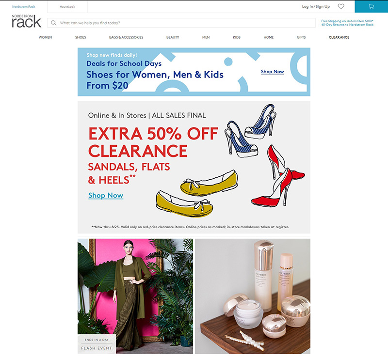 Nordstrom Rack 美国高档百货折扣网站