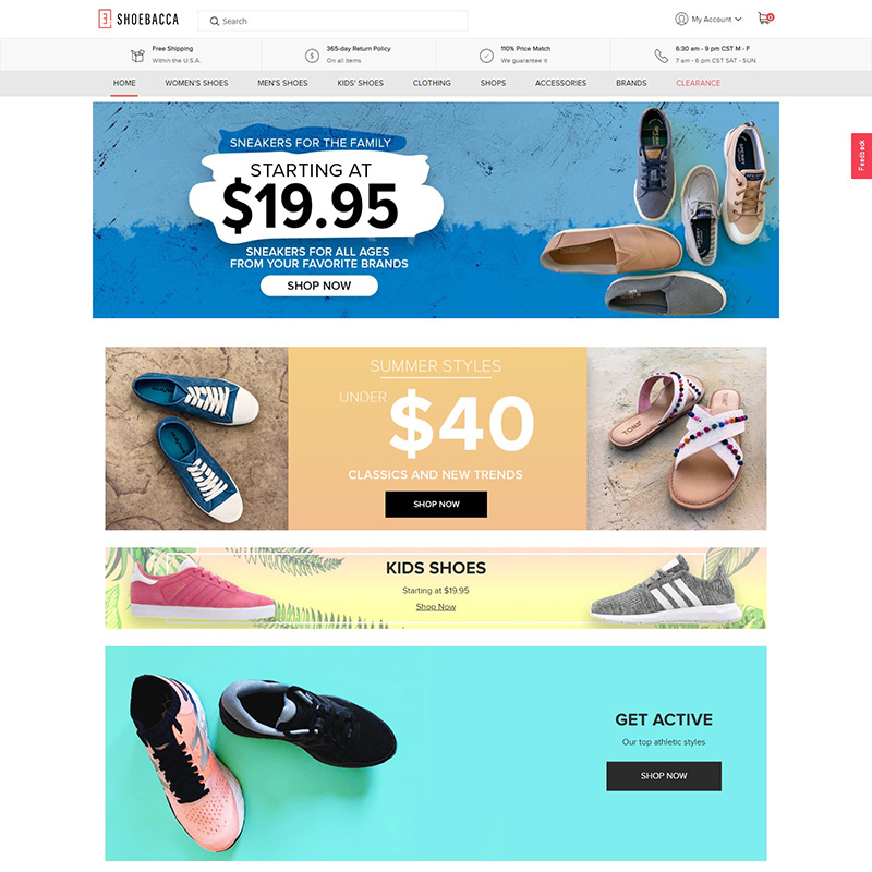 Shoebacca 美国品牌鞋履零售商城