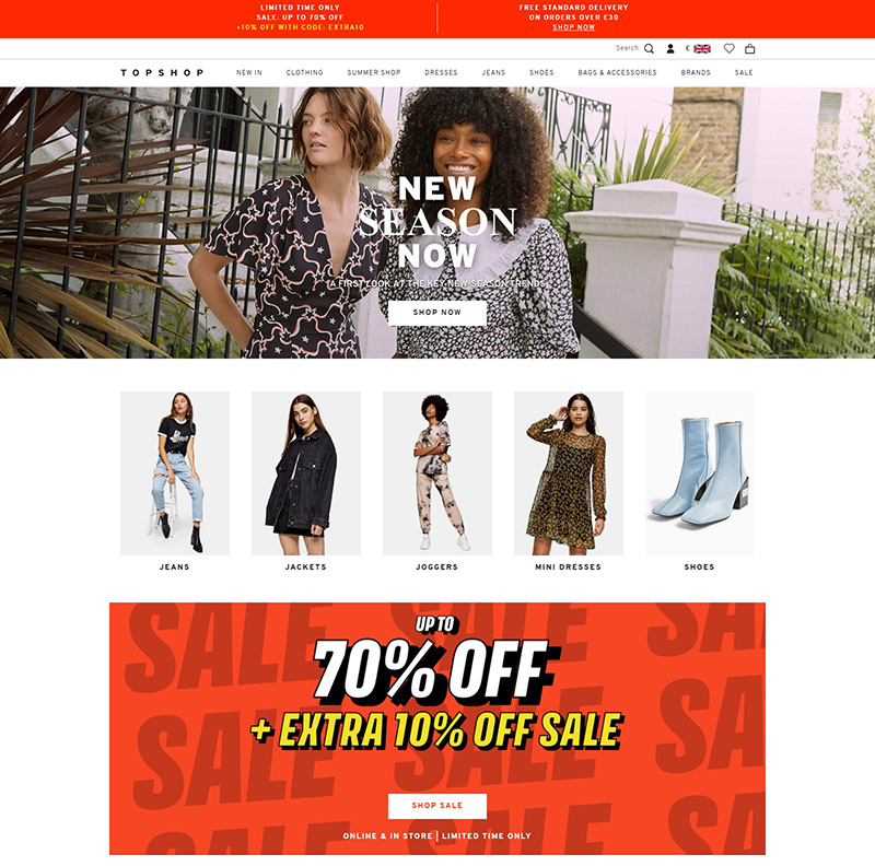 Topshop UK 英国官网