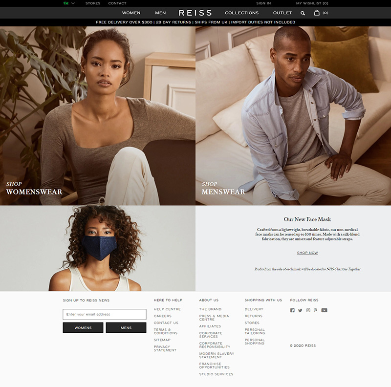 REISS LTD 蕊丝-英国时尚品牌官网