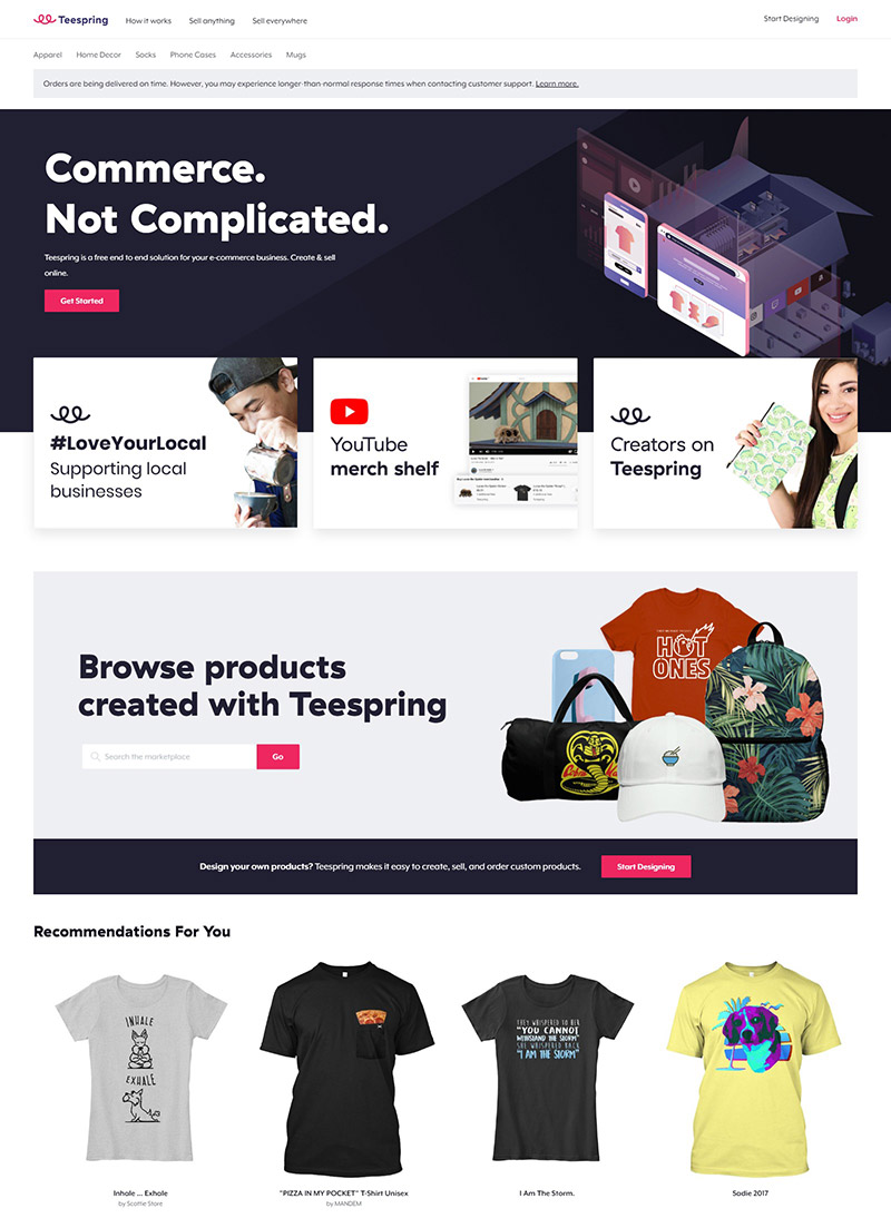 Teespring T恤定制海淘网站
