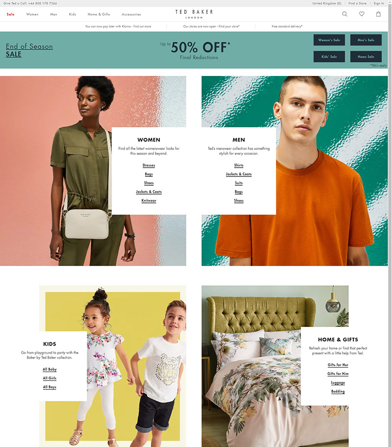 Ted Baker UK 时尚品牌服饰官网