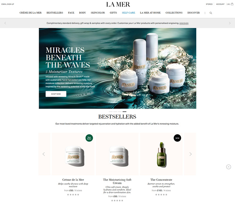 Creme de la Mer UK 高端奢华护肤品牌英国海淘网站