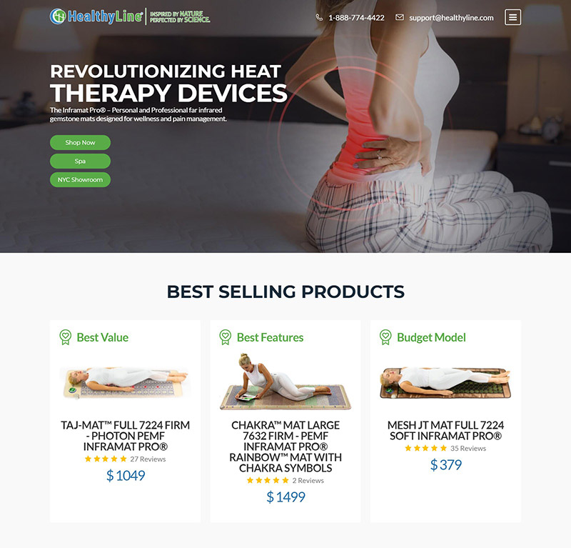 HealthyLine 美国远红外热疗垫品牌网站