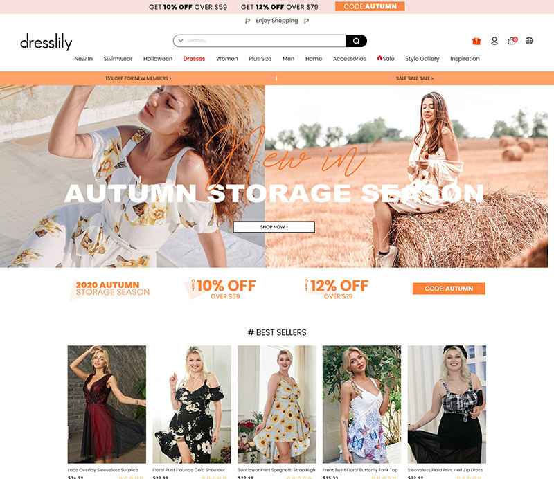 Dresslily 时尚百货商店海淘网站