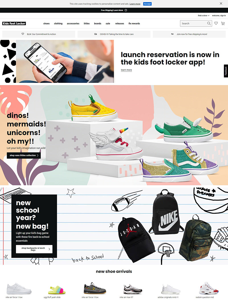  Kids Footlocker 美国著名儿童运动商品海淘网站