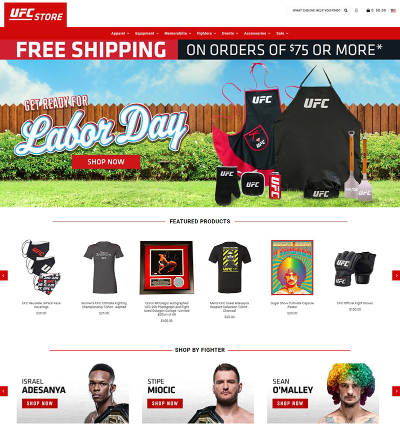 UFC Store 美国拳击周边产品网上商城