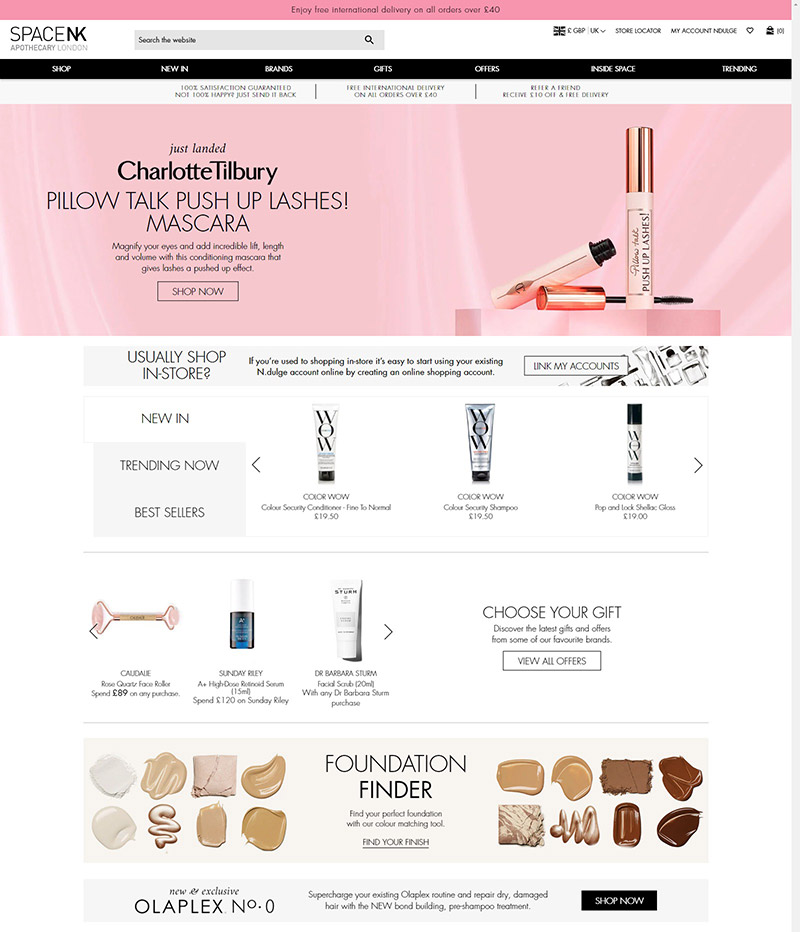 Space NK US 高端美妆产品海淘网站