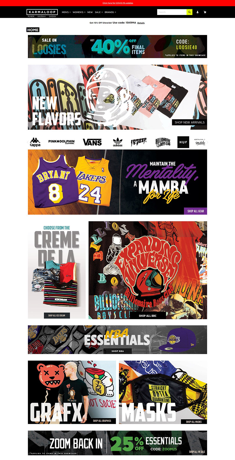Karmaloop 美国著名潮牌服饰海淘网站