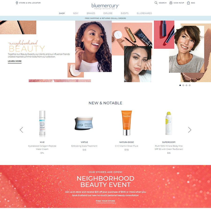 Bluemercury 侈美容用品及spa零售官网