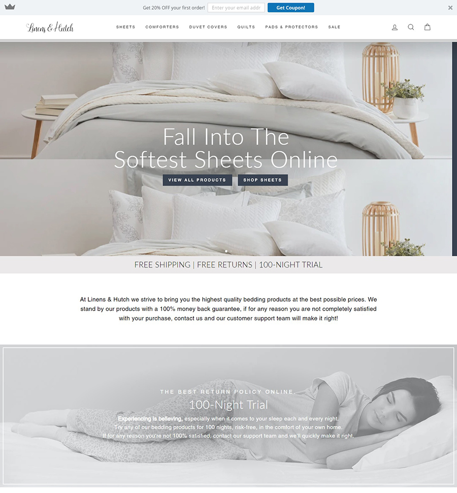 Linens and Hutch 美国床上用品网站