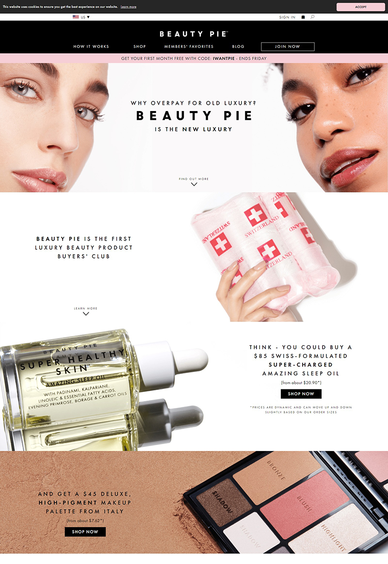 Beauty Pie US 实验室护肤品美国网站