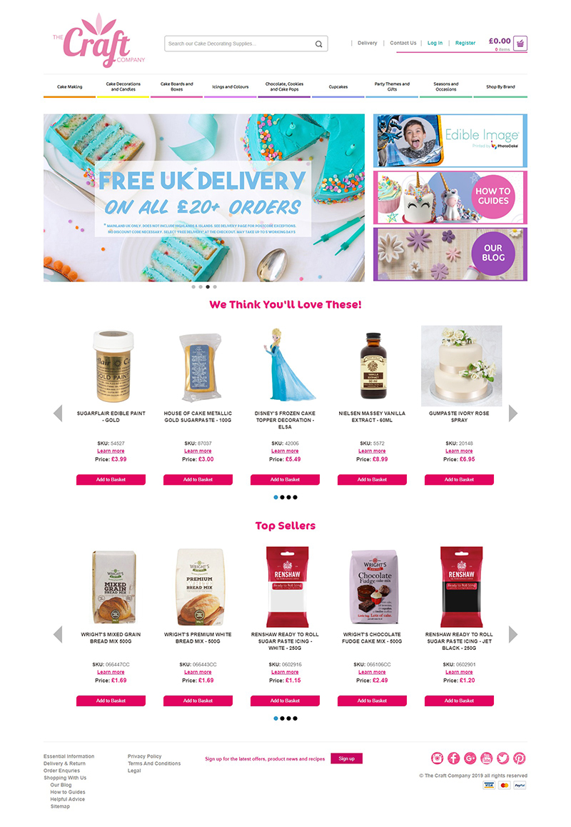 Craft Company  英国蛋糕原料及器材供应网站