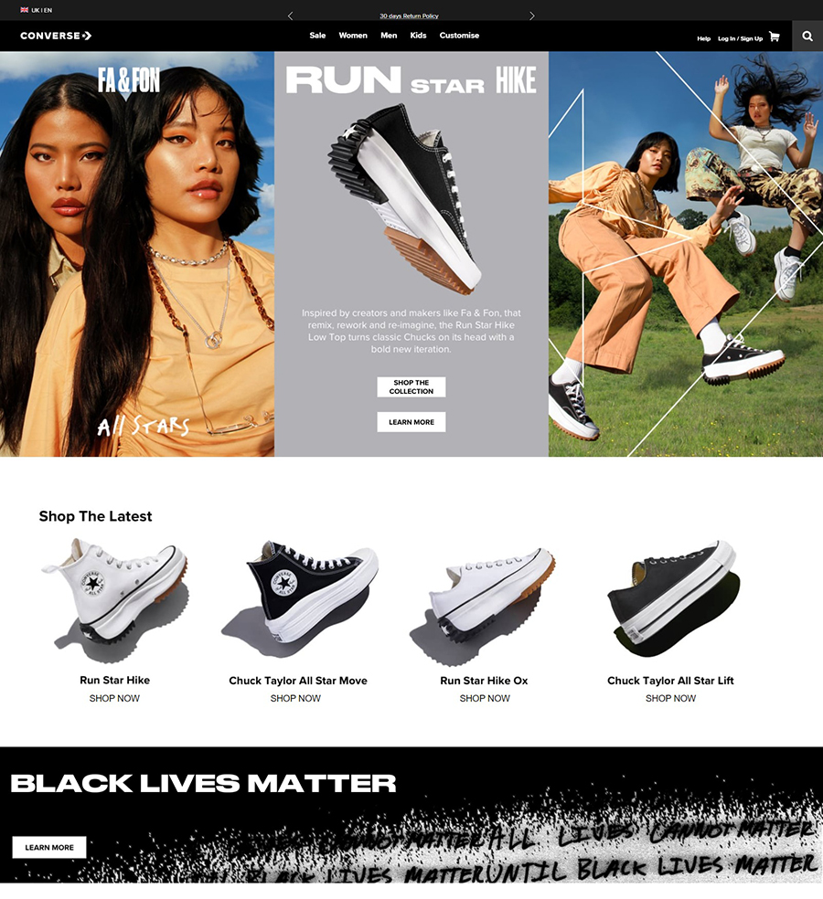 Converse  美国匡威全明星经典帆布鞋官网