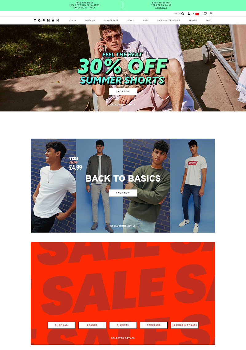 Topman UK  英国时尚男装平价品牌网站