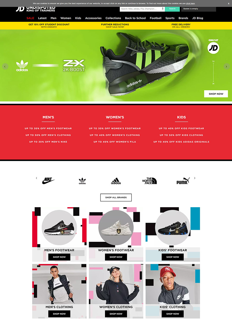 JD Sports Fashion IE 英国运动服饰在线商城