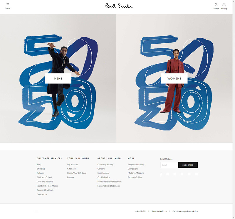Paul Smith 英国国宝级时装品牌网站