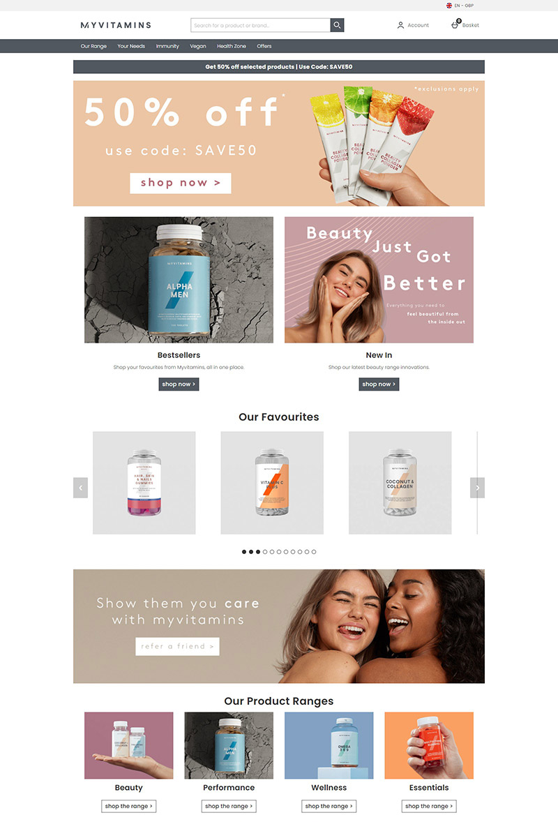 Myvitamins 英国品牌维他命官网