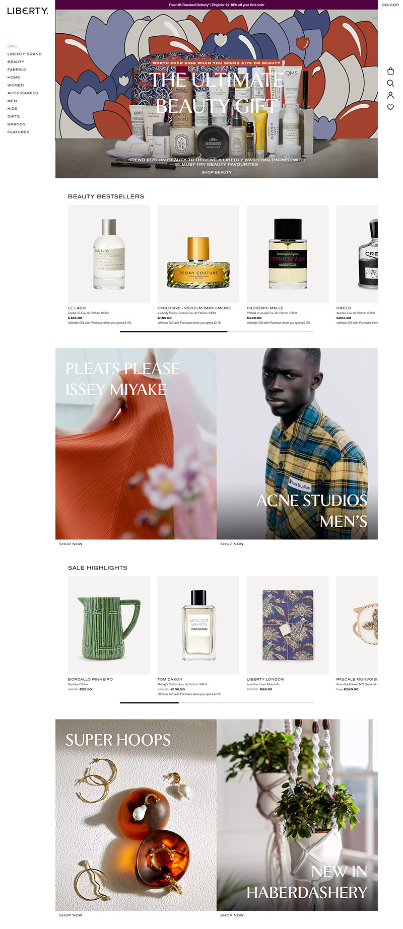 Liberty London 英国东方百货品牌网站