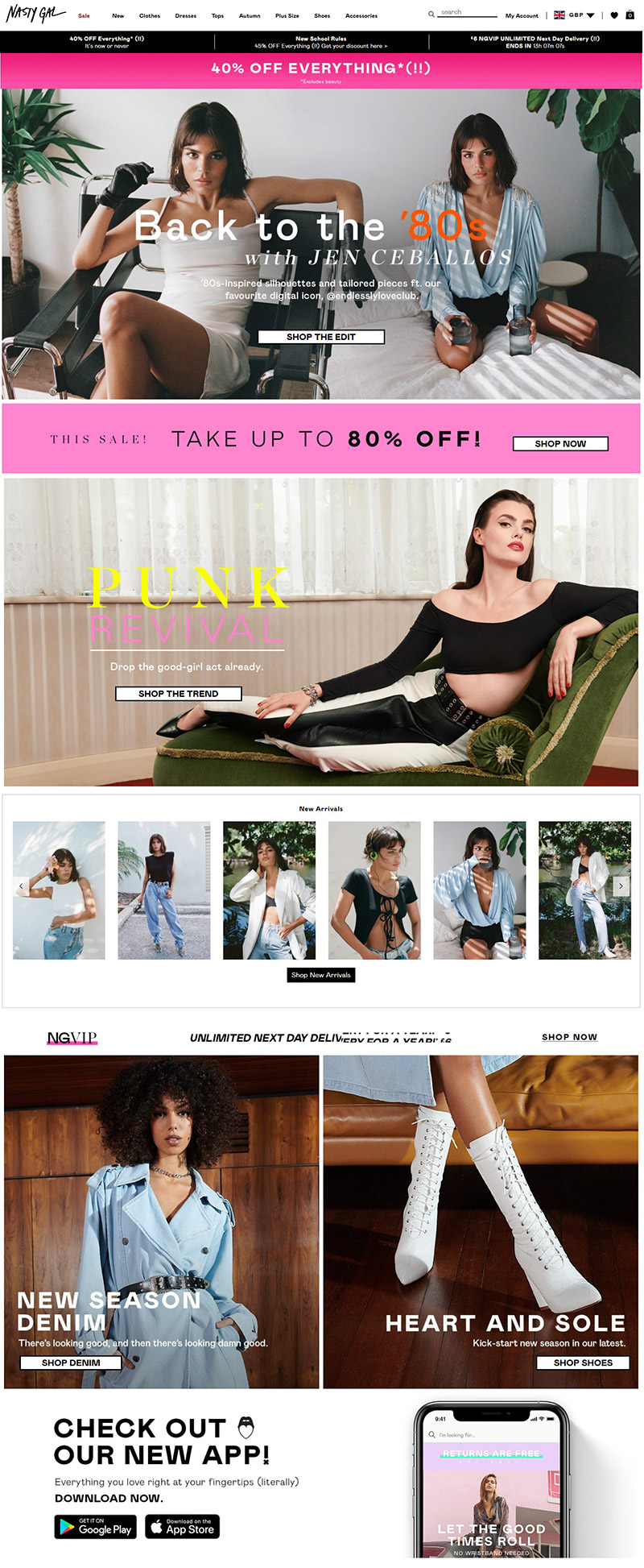 Nasty Gal 美国“坏女孩”女性服饰品牌网站