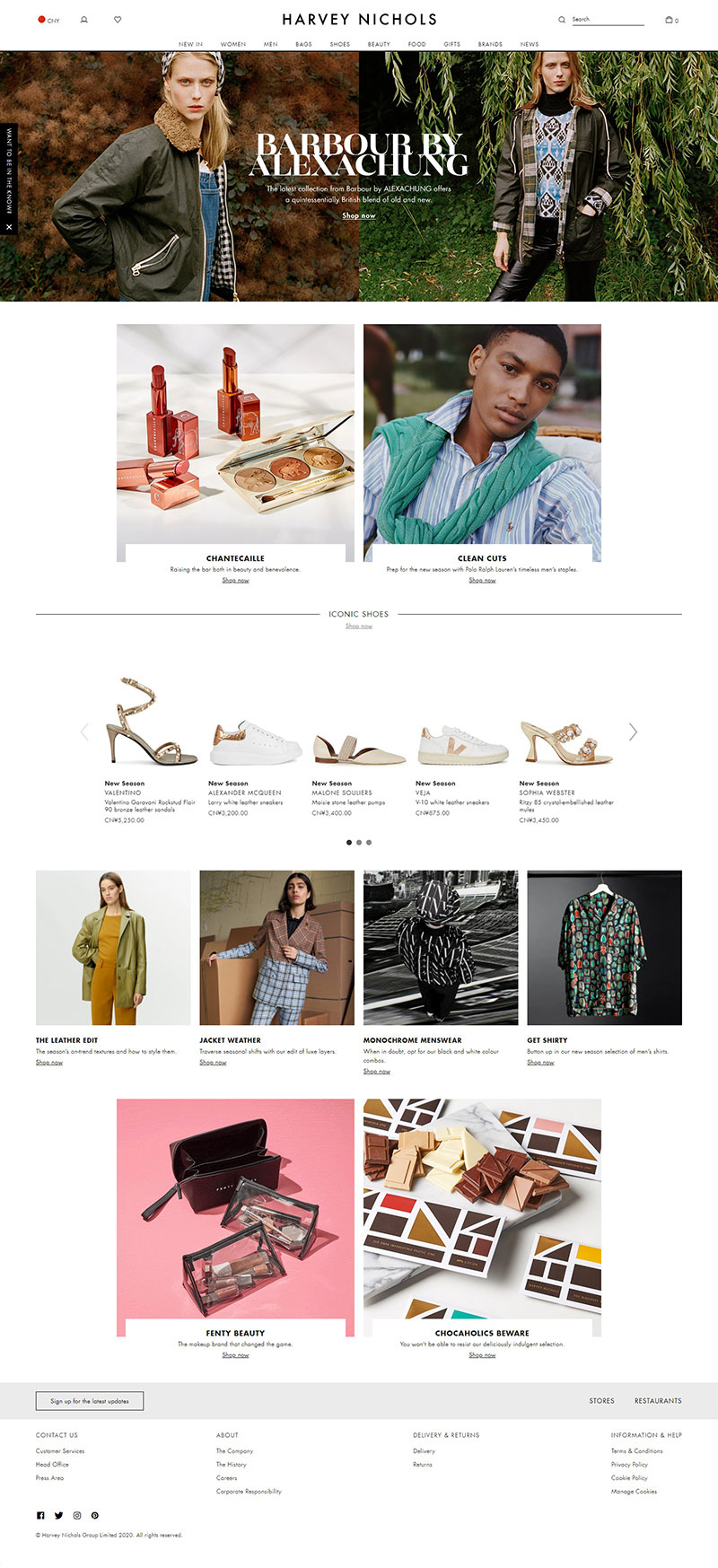 Harvey Nichols 哈维·尼克斯-英国高级百货公司品牌网站