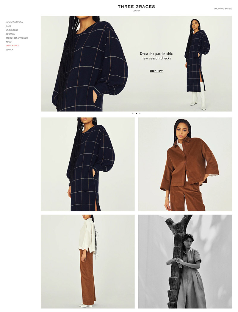 Three Graces London 英国古典奢华服饰品牌网站