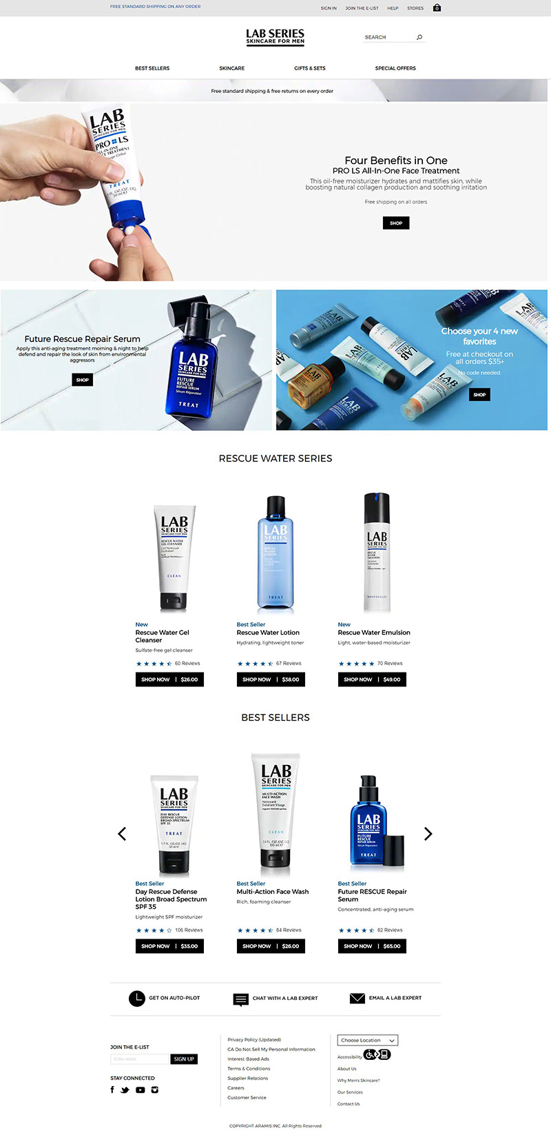 Lab Series 雅诗兰黛男士保养品牌网站
