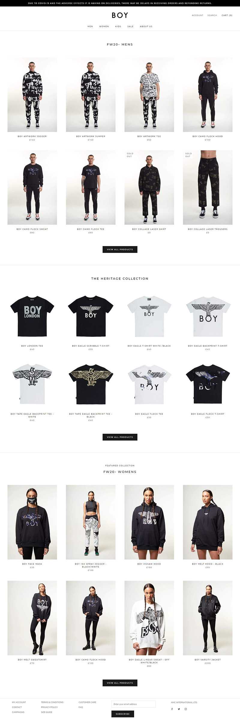 BOY London  英国街头服饰奢侈品牌网站