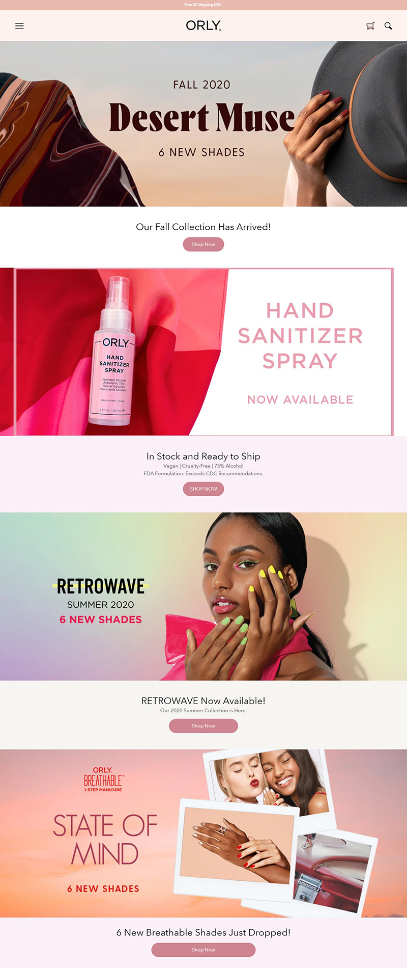 ORLY 美国专业美甲一线品牌网站