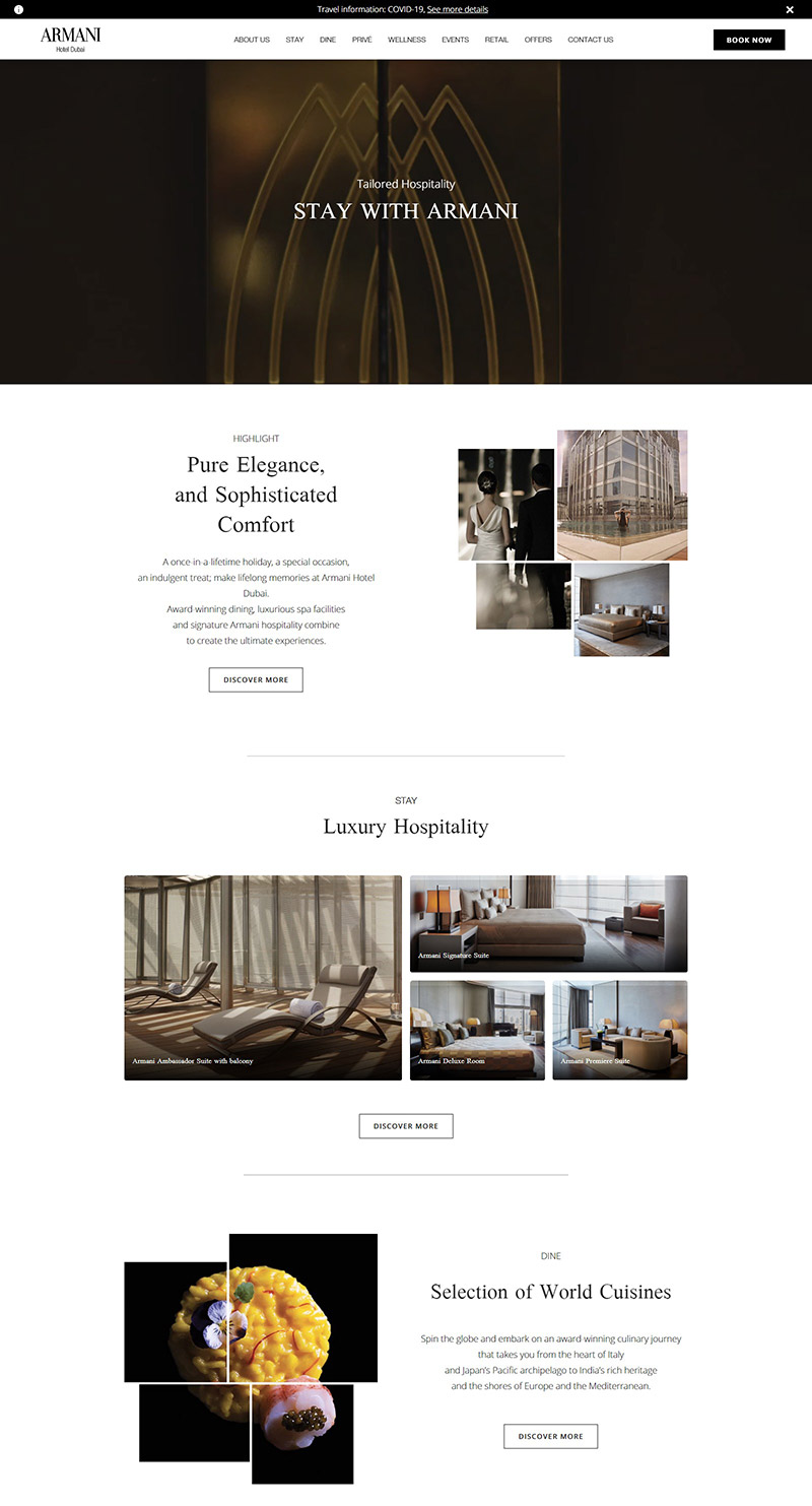 Emaar Hotels 迪拜五星级酒店品牌网站
