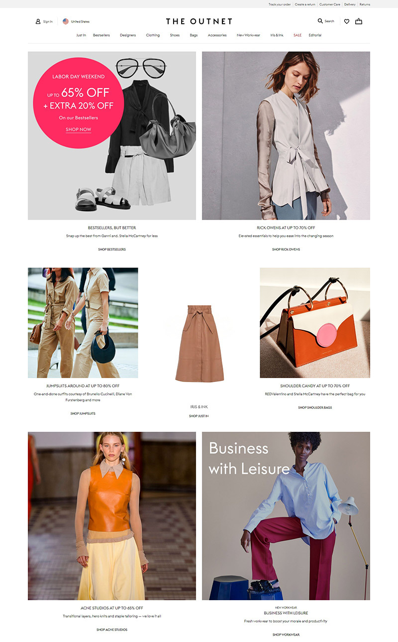 The Outnet  颇特莱斯-高端鞋包服饰美国海淘网站