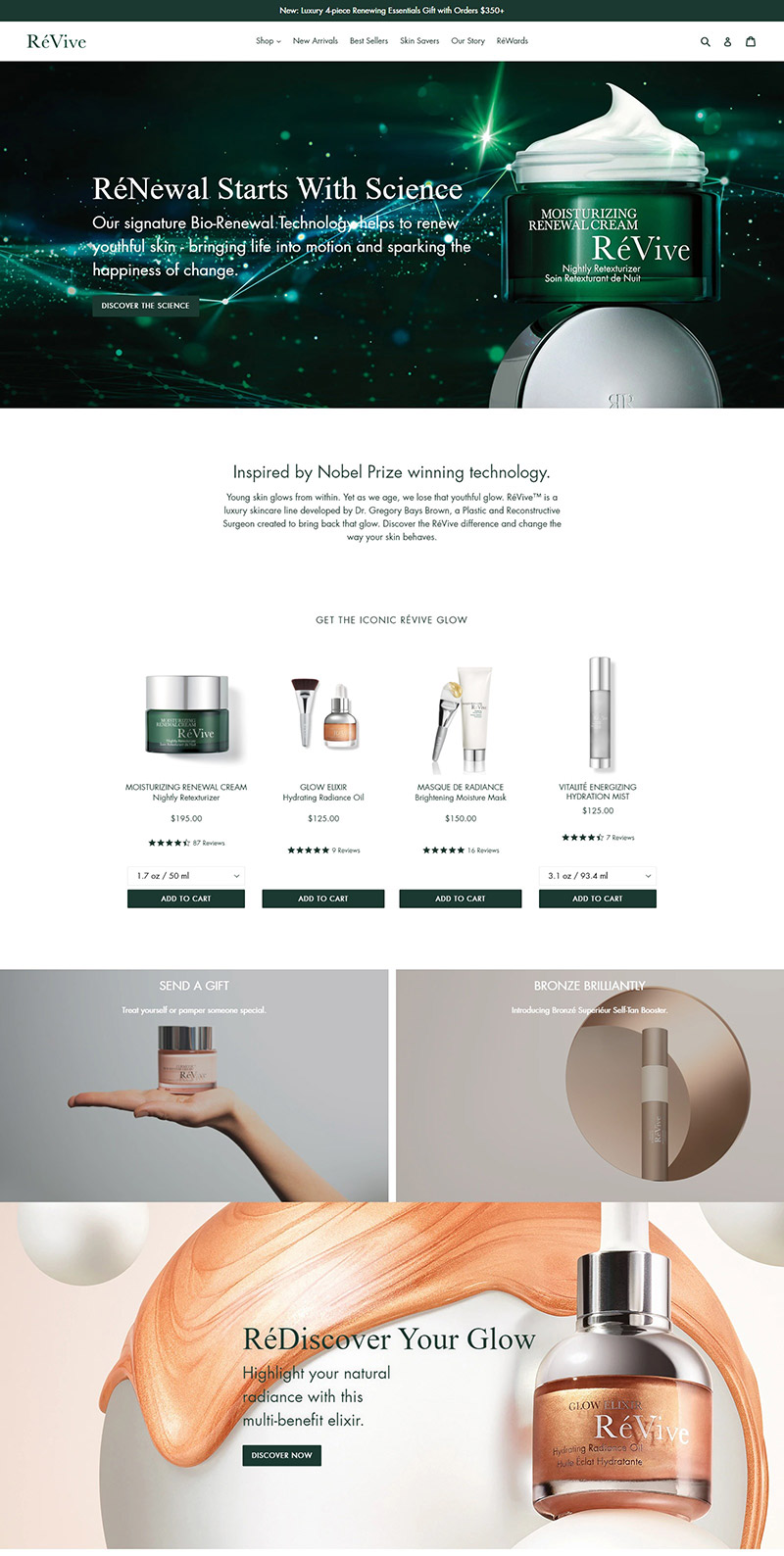 ReVive Skincare 美国利维肤名流护肤品牌网站