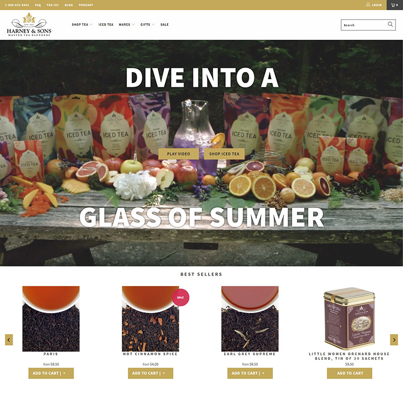 Harney & Sons 英国知名茶叶品牌网站