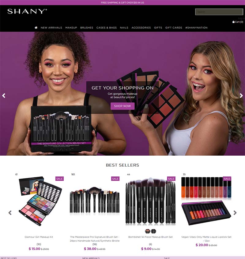 SHANY Cosmetics 美国护肤化妆品牌购物网站