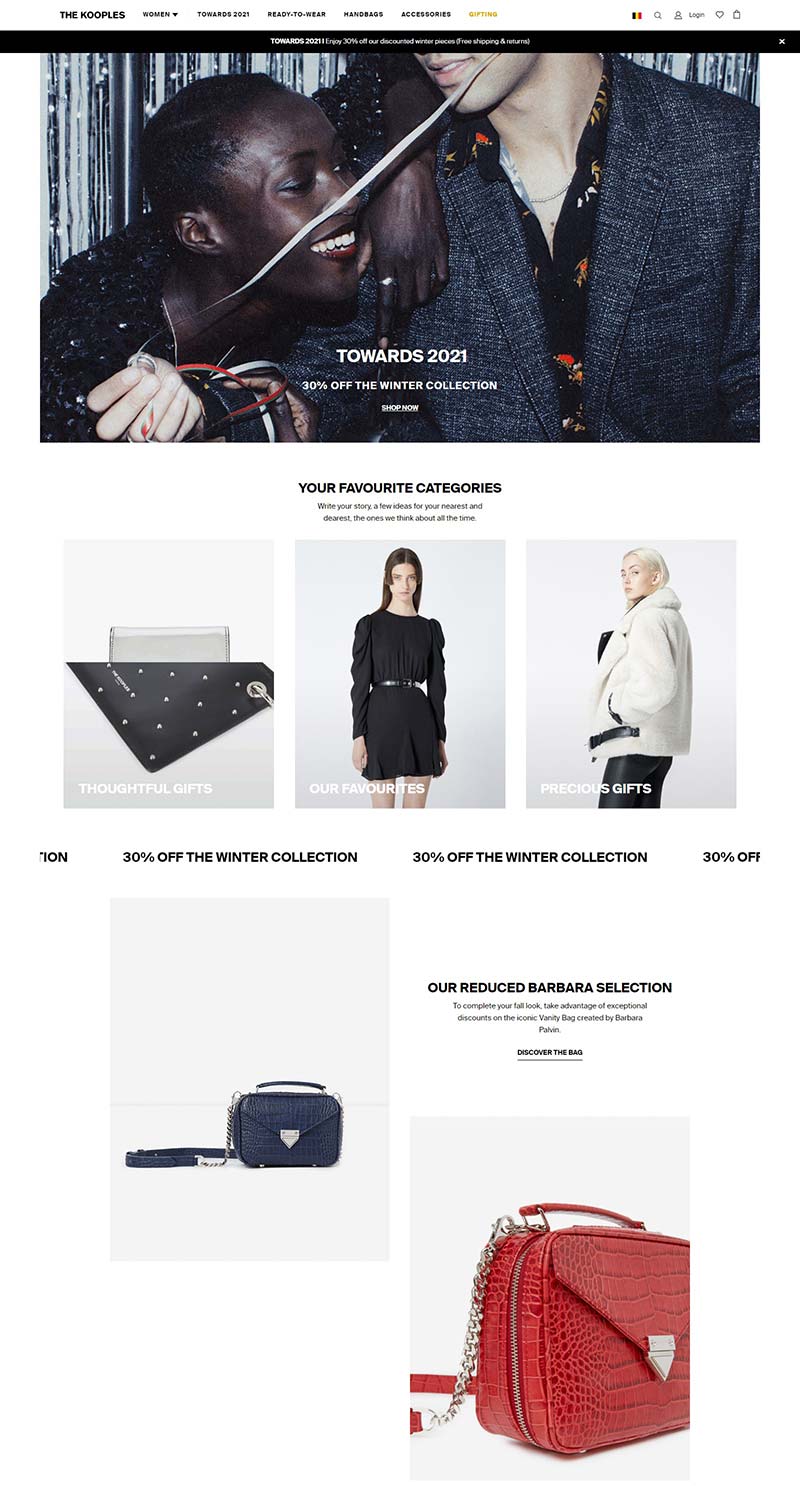 The Kooples 英伦街头摇滚服饰品牌购物网站