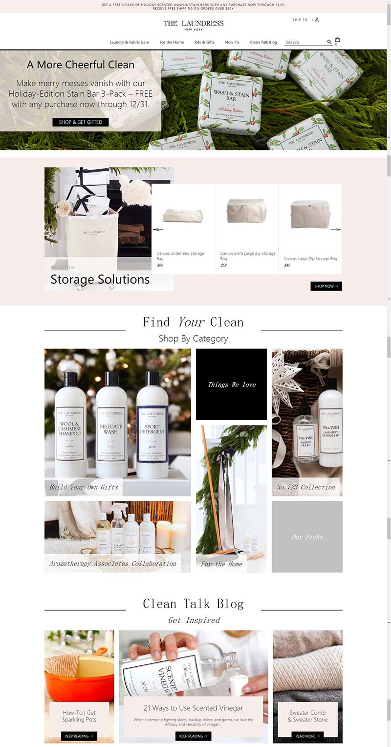 The Laundress 美国居家生活产品购物网站