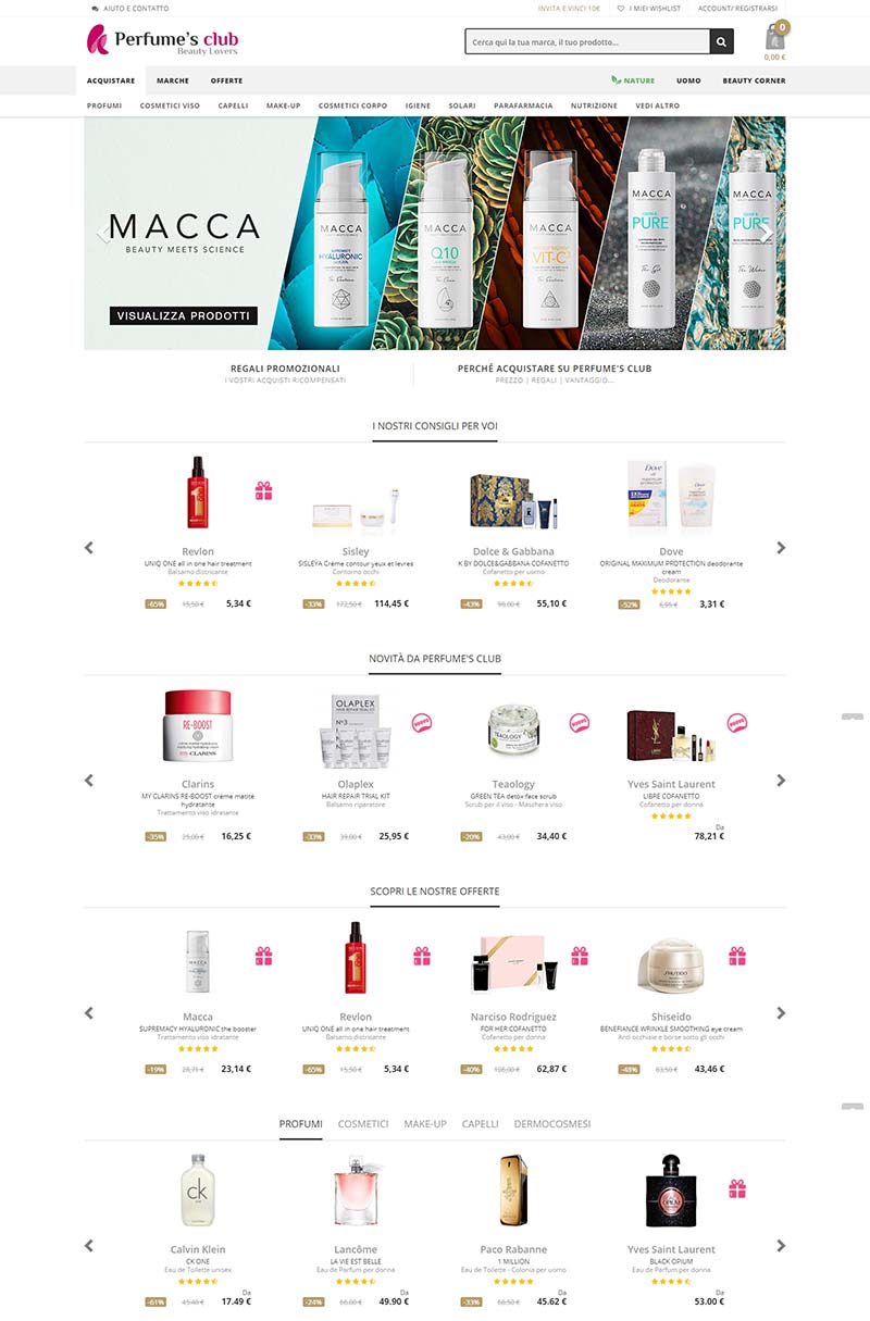 Perfumes club IT 西班牙PB护肤品意大利官网