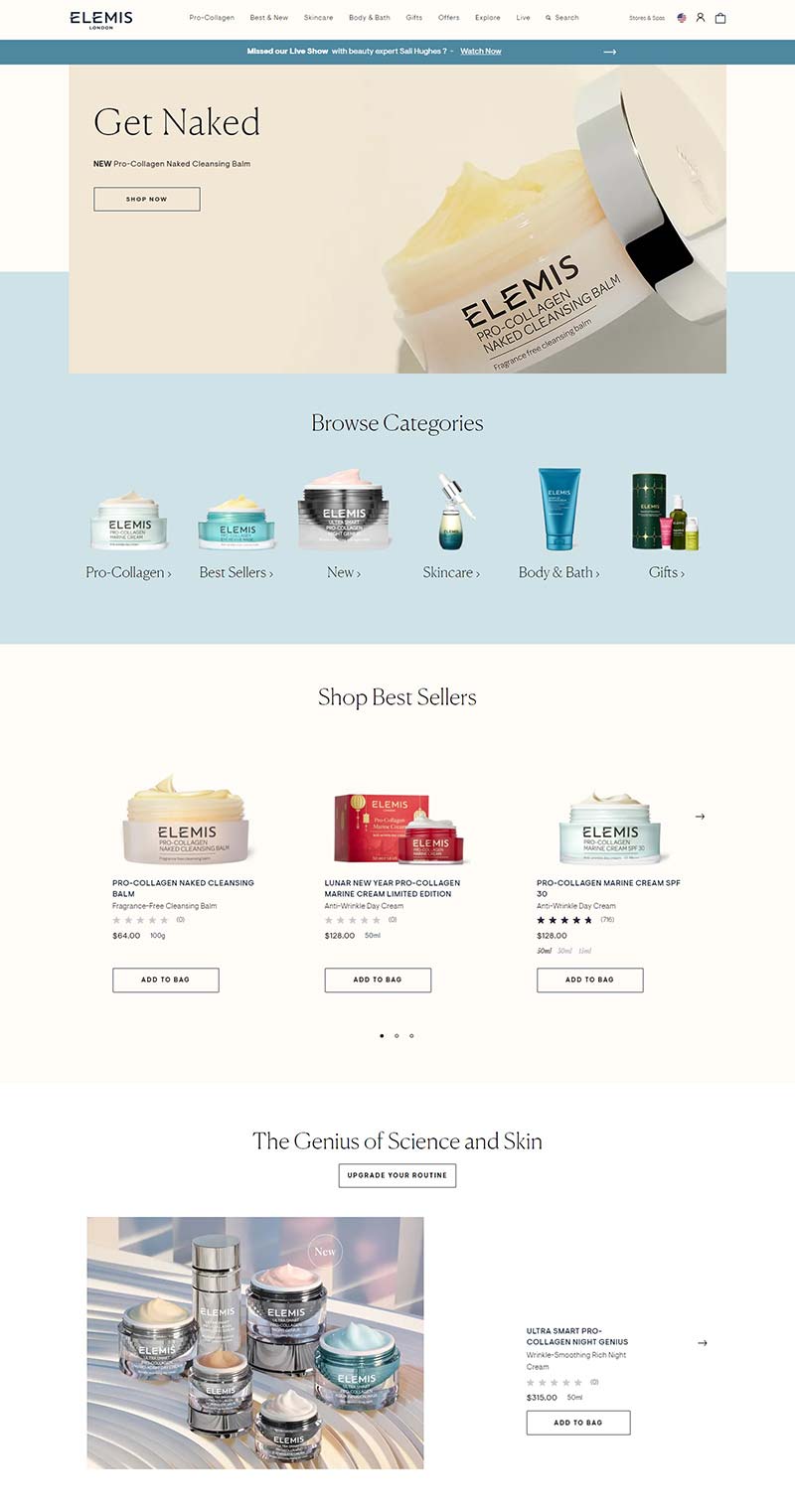 ELEMIS US 艾丽美-英国奢华护肤品美国官网