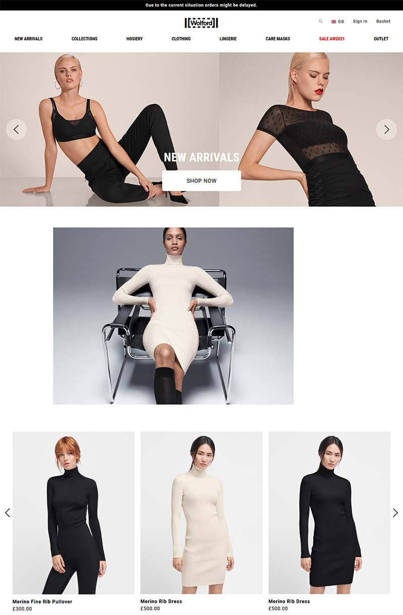 Wolford 奥地利高端内衣品牌网站 