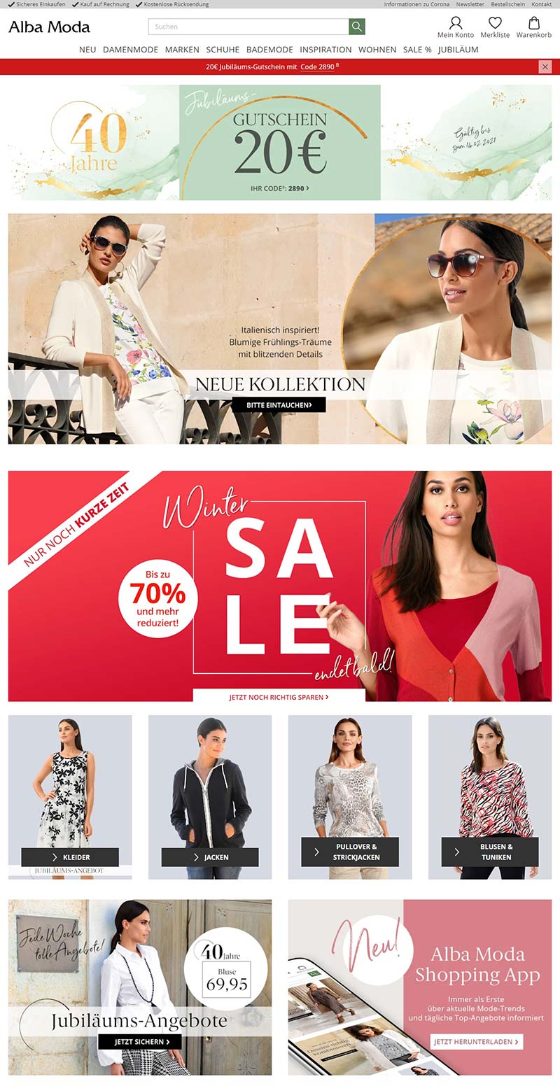 Alba Moda 德国知名时装品牌网站
